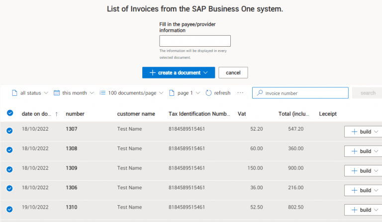 Creating e-Tax Invoice & e-Receipt from SAP Business One.